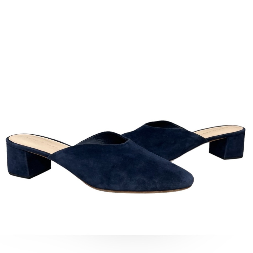 Loeffler Randall Lulu Navy Suede Mules Size 9
